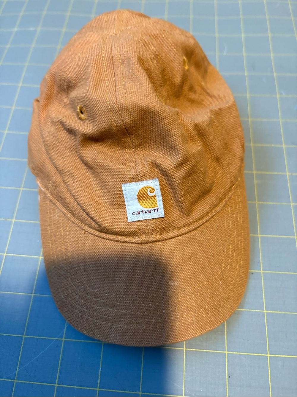 Carhartt Kids Tan Brown Canvas Cap with Logo Patch